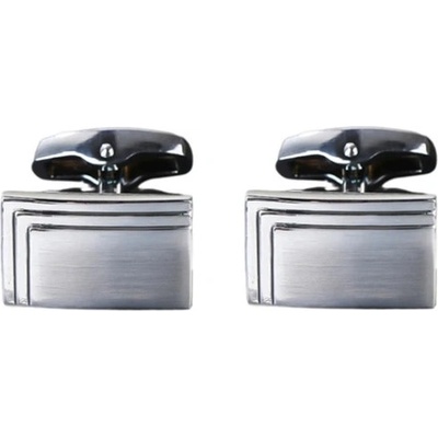 Manžetové knoflíčky štříbrné barvy s proužkem – Zboží Mobilmania