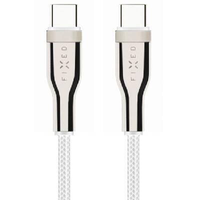 плетен кабел за зареждане и пренос на данни PD 100W USB-C / USB-C - MFi за iPhone / iPad / MacBook / AirPods - 0, 5 м - бял (72795)