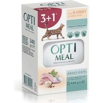 Optimeal Adult with rabbit in white sauce 4 x 85 g