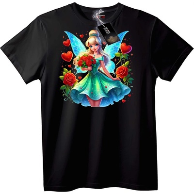 NOONEBRAND Тениска с приказна любов - M, Black