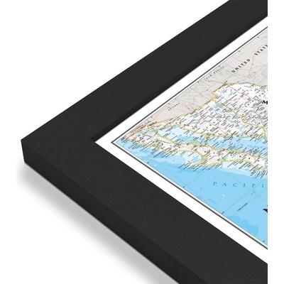National Geographic Mexiko - nástěnná mapa Classic 90 x 60 cm Varianta: mapa v dřevěném rámu, Provedení: Pegi černý