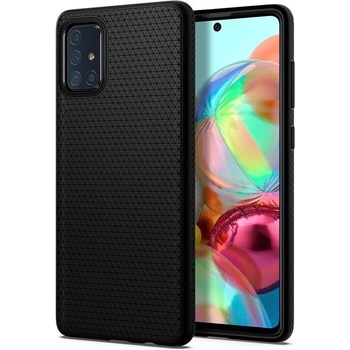 Spigen Противоударен Силиконов Калъф за SAMSUNG A51, SPIGEN Liquid Air Case, Черен (8809685624721)