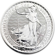 British Royal Mint - Strieboerná minca Britannia 2024 1 oz