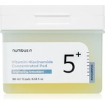 numbuzin No. 5 Glutathione Vitamin Concentrated Toner Pad тонизиращи възглавнички за освежаване и хидратация 70 бр
