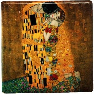 Home Elements magnetky na chladničku štvorec Klimt 6 cm