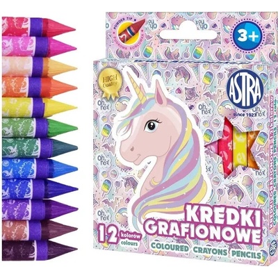 Astra detské grafitové farbičky bez dreva Unicorn sada 12ks 316121009