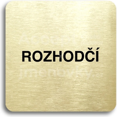 ACCEPT Piktogram rozhodčí - zlatá tabulka - černý tisk bez rámečku