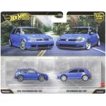Mattel Hot Wheels: 2004 Volkswagen Golf R32 и Volkswagen Golf MK7 луксозни колички - комплект от 2 броя (JHW49)