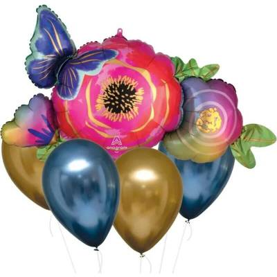 Sada balonků Květina a motýl