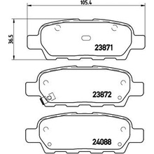 BREMBO Sada brzdových platničiek kotúčovej brzdy P56046