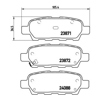 BREMBO Sada brzdových platničiek kotúčovej brzdy P56046