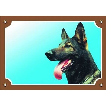 Tabuľka Tu strážim! Nemecký ovčiak vlkosivý 1 ks