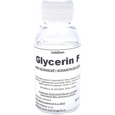 Glycerín F, glycerol, Pharma kvalita, rastlinný glycerínový olej 100 ml