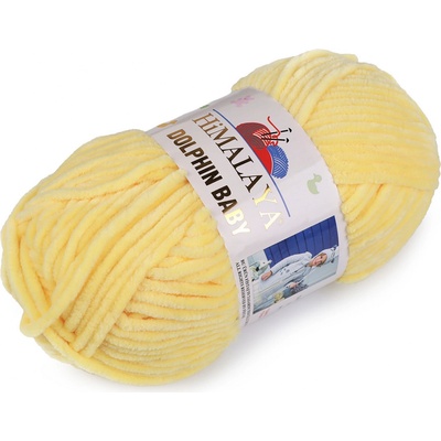 Stoklasa Pletací žinylková příze Dolphin Baby 100 g Balení: 1 ks, Varianta: 2 (80302) žlutá světlá 2 (80302) žlutá světlá