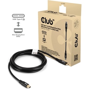 Club 3D кабел - CAC-1561 (USB-C към Mini DisplayPort 2.1, DP40 двупосочен, 2 м, 8K30Hz) (CAC-1561)