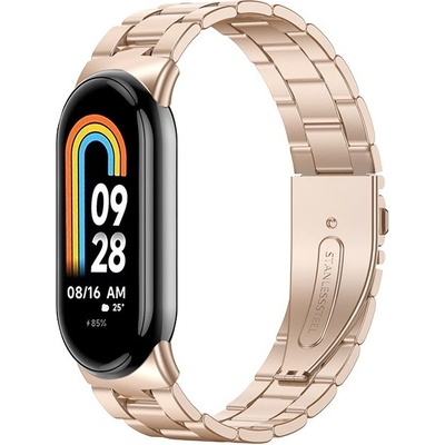 Xiaomi Mi Smart Band 8 náhradní náramek/řemínek - BO chirurgická ocel Zlatá MBSCZ-8BOCH03