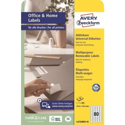 Etikety Avery Zweckform L4732REV-10 Snímatelné samolepící etikety (L4732REV-10)