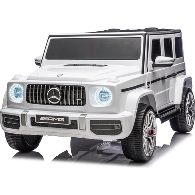Mercedes-Benz G63 AMG 4x4 Двуместен Акумулаторен Джип, Бял, Литиева Батерия, EVA Гуми и Дистанционно (56326985)