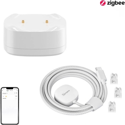Sonoff Смарт сензор за изтичане на вода с удължителен кабел SONOFF SNZB-05P, ZigBee, WLDC200 (SNZB-05PC)