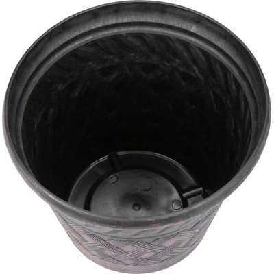 Strend Pro Kvetináč 29x23 cm, tmavý hnedý, vzor ratan