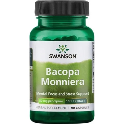 Swanson Bacopa Monniera, 50 mg, 90 капсули, Swanson (SW1690)