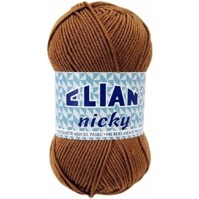 Pletací příze Elian Nicky 5166 - hnědá