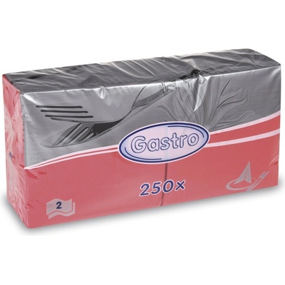 Gastro 86901 servítky 2V červené 250ks 33x33cm