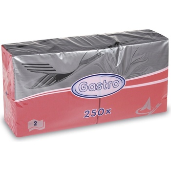 Gastro 86901 servítky 2V červené 250ks 33x33cm