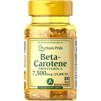 Image 1 of Puritan's Pride Beta-Carotene 25000 IU [100 Гел капсули]