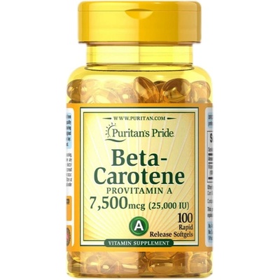Puritan's Pride Beta-Carotene 25000 IU [100 Гел капсули]
