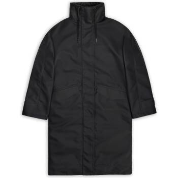 Rains Men's Vision Longer Waterproof Windproof Long Sleeve Oversized Fit Mac - Black 01