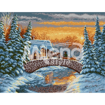Milena Style Към дома - гоблен със схема конци dmc 1: 1