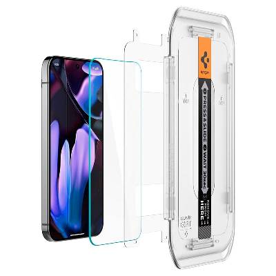 2 броя стъклени защитни покрития за дисплея на Google Pixel 9, Google Pixel 9 Pro - Spigen Glas. tR EZ Fit Tempered Glass 2 Pack (прозрачен) (AGL08442)