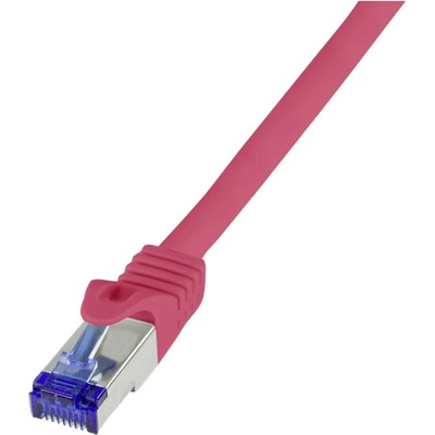 LogiLink C6A104S RJ45 USB CAT 6A S/FTP 15m červený