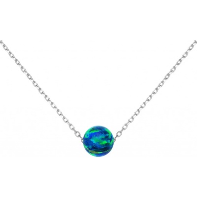 Jan Kos jewellery Stříbrný řetízek s přívěskem s opálem MHT-2074/SL42-46