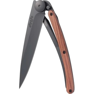 DEEJO 1gb002 black / Стилно ултралеко джобно ножче с дискретно черно острие без татуировки (1gb002)