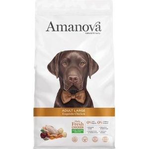 Amanova adult large - exquisite chicken - пълноценна храна за пораснали кучета от едри породи, с пиле - 12 кг, Испания - 33172
