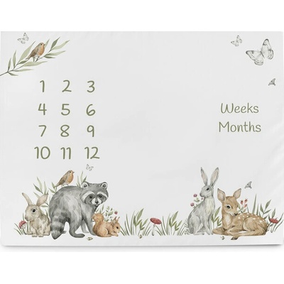 CEBA BABY Podložka míľniková na fotenie Basic Animals