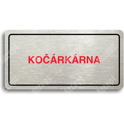 ACCEPT Piktogram KOČÁRKÁRNA - stříbrná tabulka - barevný tisk