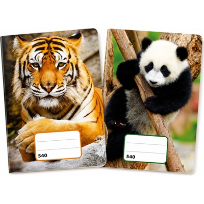 Reas Pack Sešit 540 Panda Tygr A5 čistý