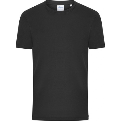 James & Nicholson tričko 8040 bio jemné žebrování krátký rukáv pánské COT02804000201-black