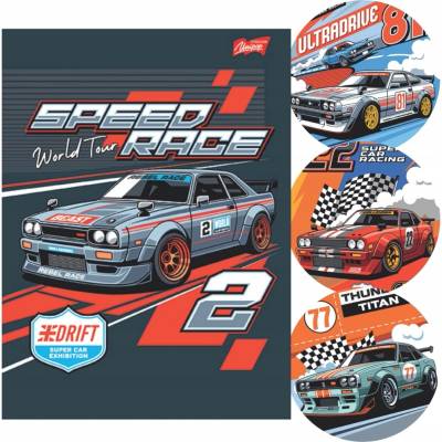 Majewski Zošit A4 mriežkovaný Speed Tour