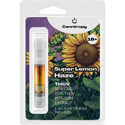 Canntropy THCV Cartridge Super Lemon Haze 20 % THCV 60 % CBG 20 % CBN 1 ml
