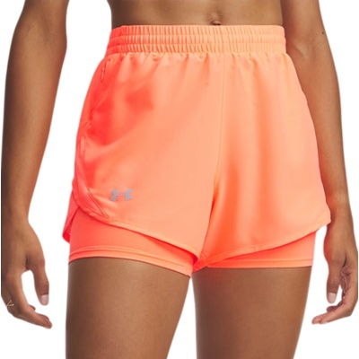 Under Armour dámske kraťasy UA Fly By 2-in-1 Shorts oranžová