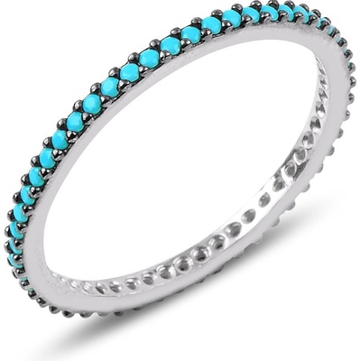 Lunica Stříbrný prstýnek ETERNITY BLUE 0989 7