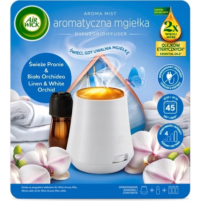 Air Wick mlha Osvěžovač vzduchu Čerstvé Praní & Bílá Orchidej 20 ml