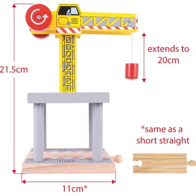 Bigjigs Rail Veľký žeriav žltý