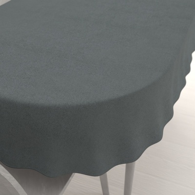 Biante Oválny obrus/imitácia brúsenej kože Alcantara ALC-019 Antracitovo sivý 140x180 cm