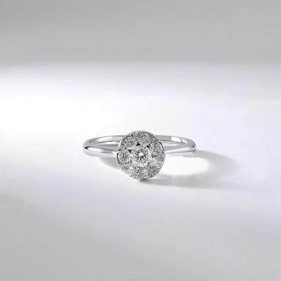 Lillian Vassago Zásnubní Prsten s brilianty v bílém zlatě LLV59 DR176W