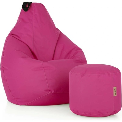 SakyPaky sedací set Hruška s taburetem Růžová
